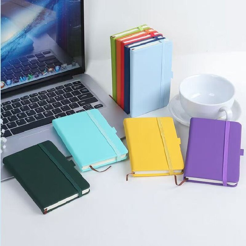 Logotipo pertsonalizatua A5 PU larruzko banda elastikoa Business Notebook