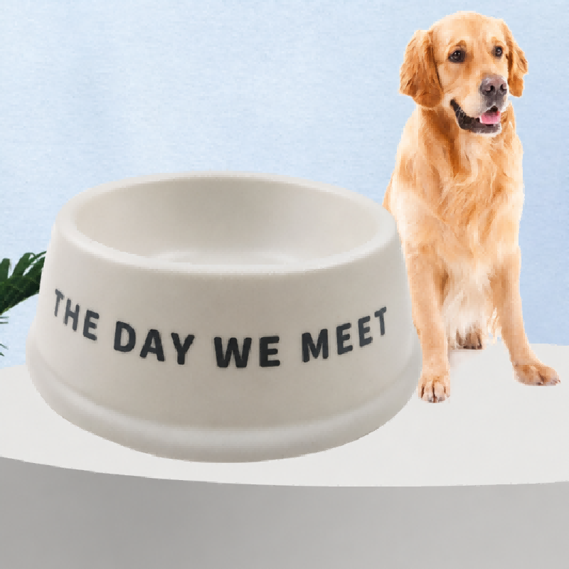 Banbu-zuntz degradagarria Logotipo pertsonalizatua Pet Bowl