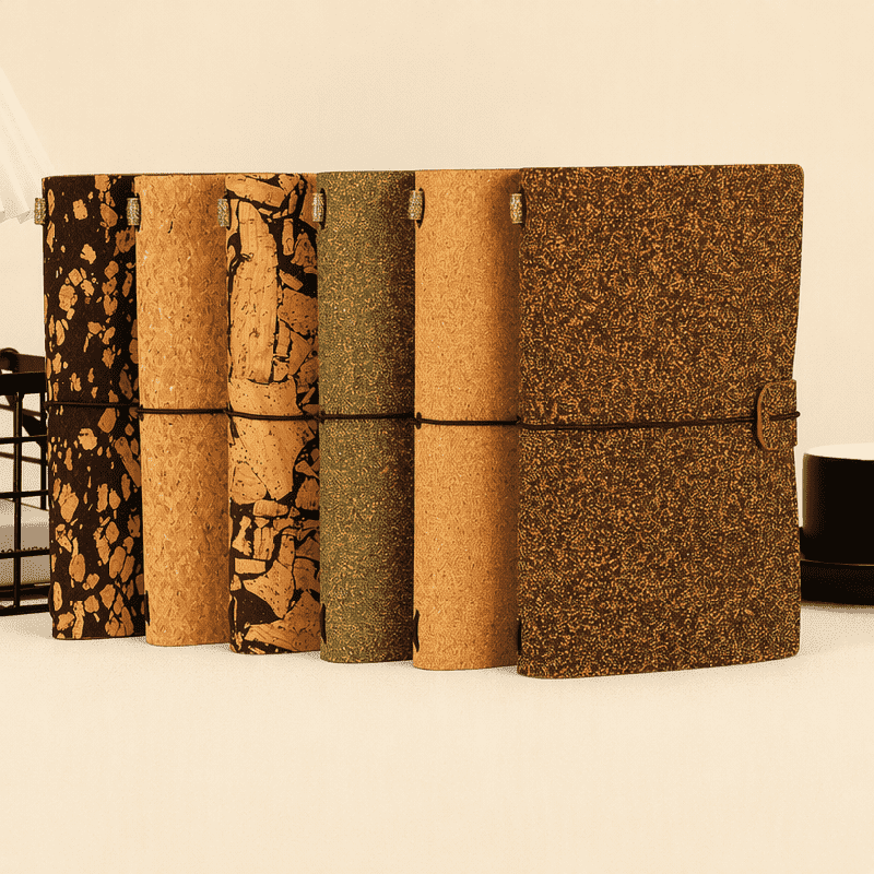Eco Friendly Kortxoa Kafea Tea Lurrean Bidaiarien Koadernoa