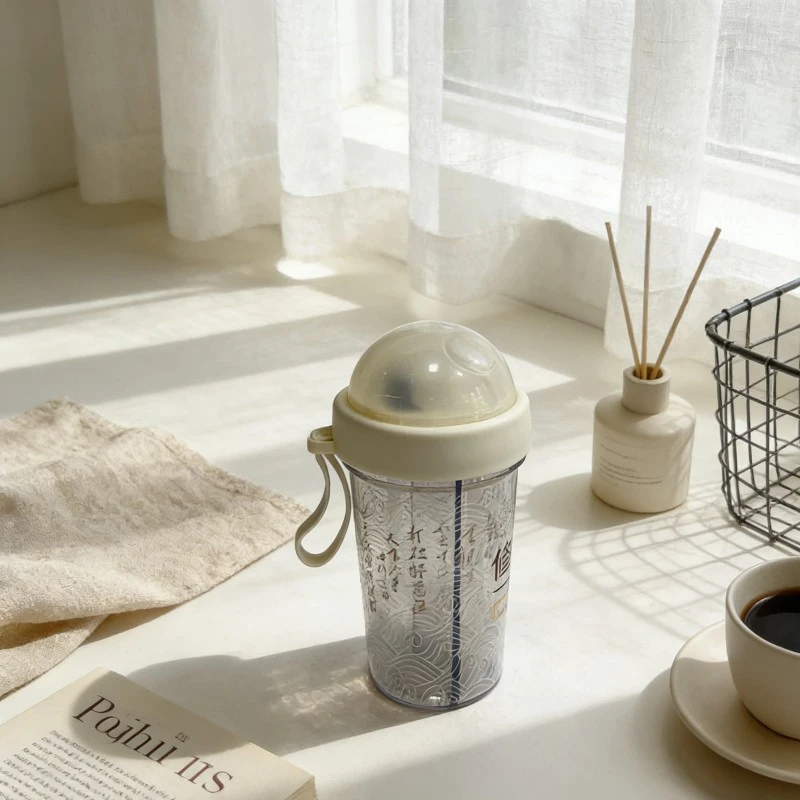 Single Layer Separated Double Drinking Plastic Cup