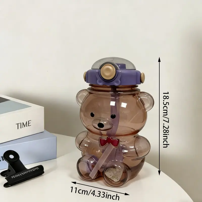 Teddy Bear Shaped Plastic Water Bottle