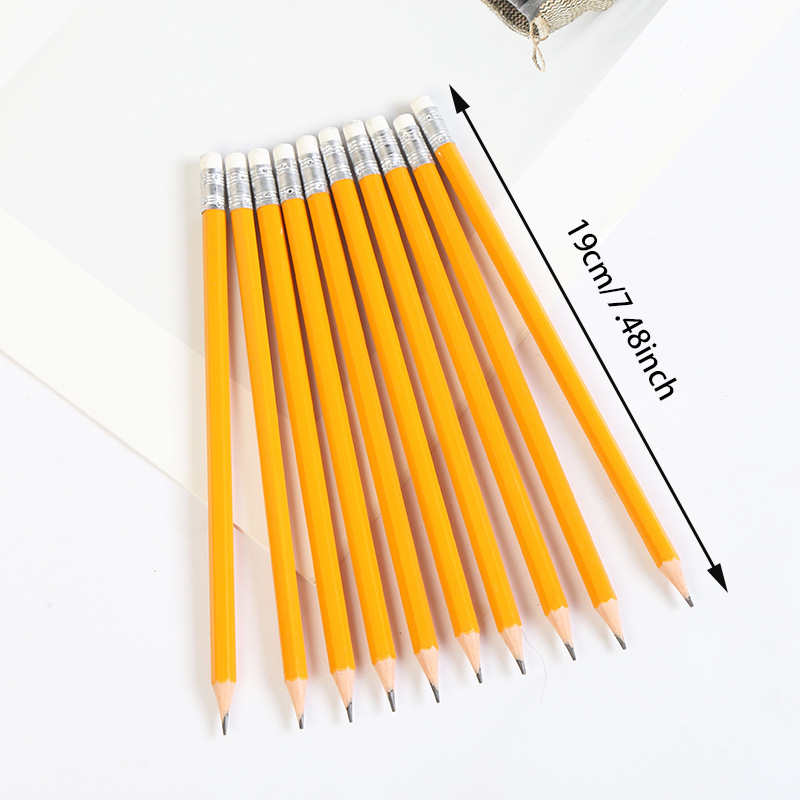 Custom Printed Wooden HB Pencil with Rubber Eraser - full body print