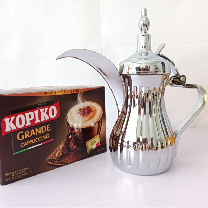 Altzairu herdoilgaitzezko arabiar Dallah Pot Ekialde Hurbileko Kafe Tea Zerbitzaria