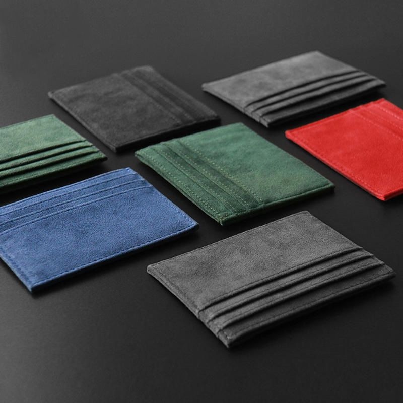 Suede Txartel-euskarria Kreditu-txartel-zorro mehea